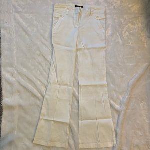 Theory White Linen pants